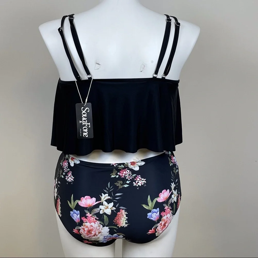 SouqFone Tankini With High Waisted Bottoms - Picture 4 of 8